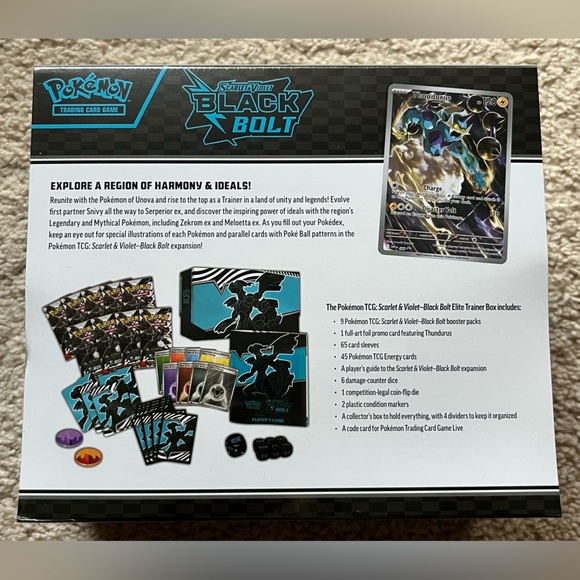 🆕 Scarlet Violet Black Bolt Elite Trainer Box ETB New Sealed Pokemon Trading - Picture 4 of 4